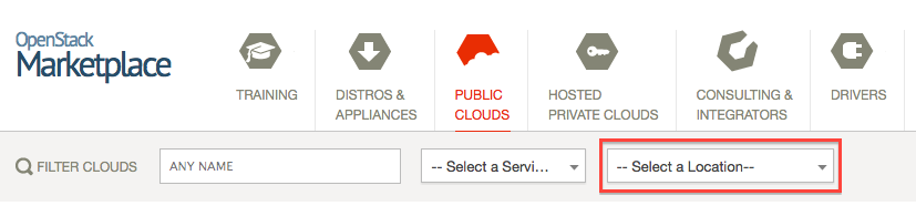 Openstack Marketplace Location